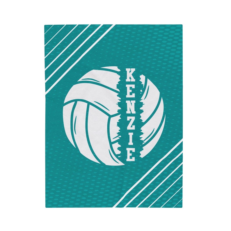 Manta de voleibol personalizada con nombre para niñas, regalo de voleibol personalizado para hija o nieta, regalo de fin de temporada para equipo y entrenador. imagen 4