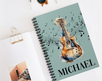 Guitar Gifts for Him, Guitar Notebook, Songwriting Notebook, Guitar Player Gift, Music Teacher Gift, Personalized Gift for Musicians