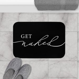 Get Naked Bath Mat, Black Bath Mat, Get Naked Decor, Bathroom Rug, Memory Foam Bath Mat, Get NakedBath Mat, Bathroom Decor, Cute Bath Mat image 8