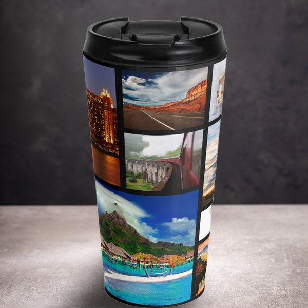 Travel Mug With Pictures Etsy