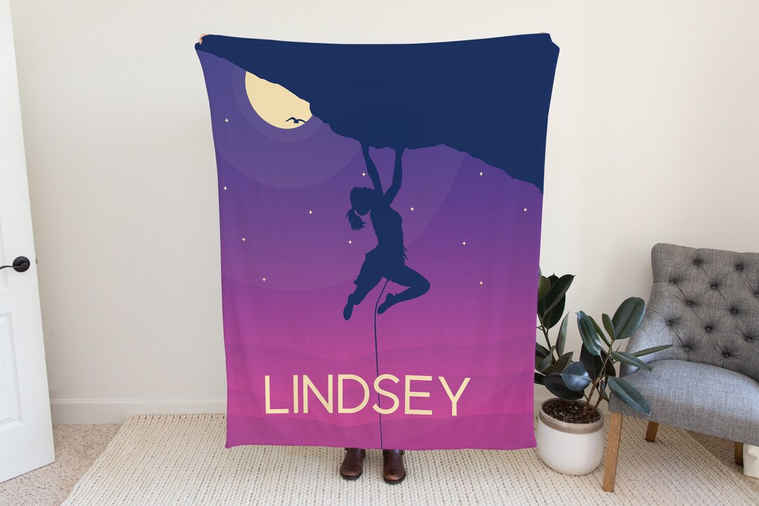 Rock Climbing Gifts for Women, Personalized Blanket for Her, Extreme