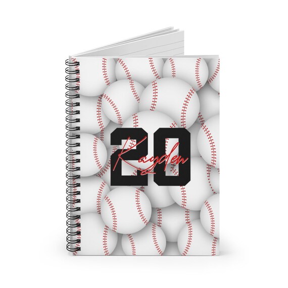Cuaderno de espiral de béisbol personalizado - Cuaderno personalizado para  niños, adolescentes, niñas, mujeres, regalos para niños