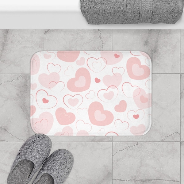 Heart Bath Mat Etsy