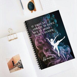 Dance Gift for Girls, Dance Teacher Gift, Personalized Notebook for Kids, Custom Notebook, Ballet Journal, Ballet Gift, Dance Recital Gift