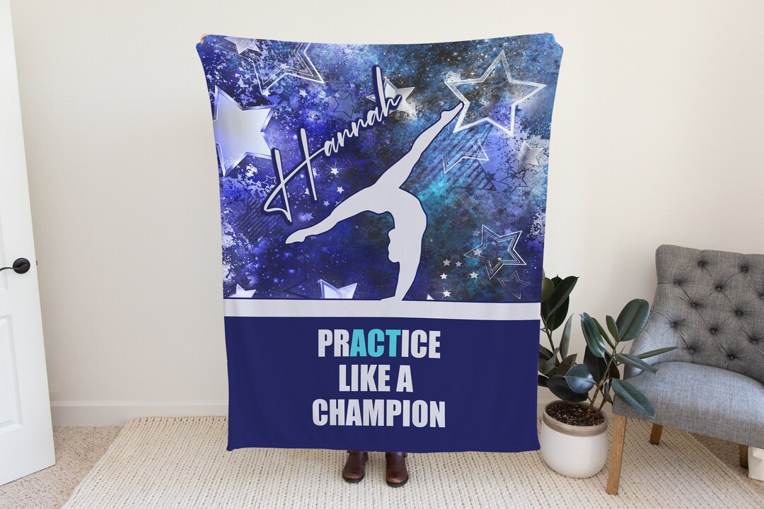 Gymnastics Blanket Personalized, Gymnastics Gifts for Girls, Gymnastics ...