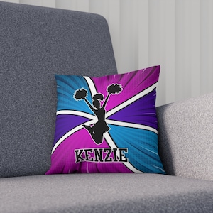 Cheer Pillow Personalized, Cheer Gift for Girls, Team Gifts, Custom Name Pillow, Cheer Coach Gift, Cheerleader Room Decor, Competition Gift
