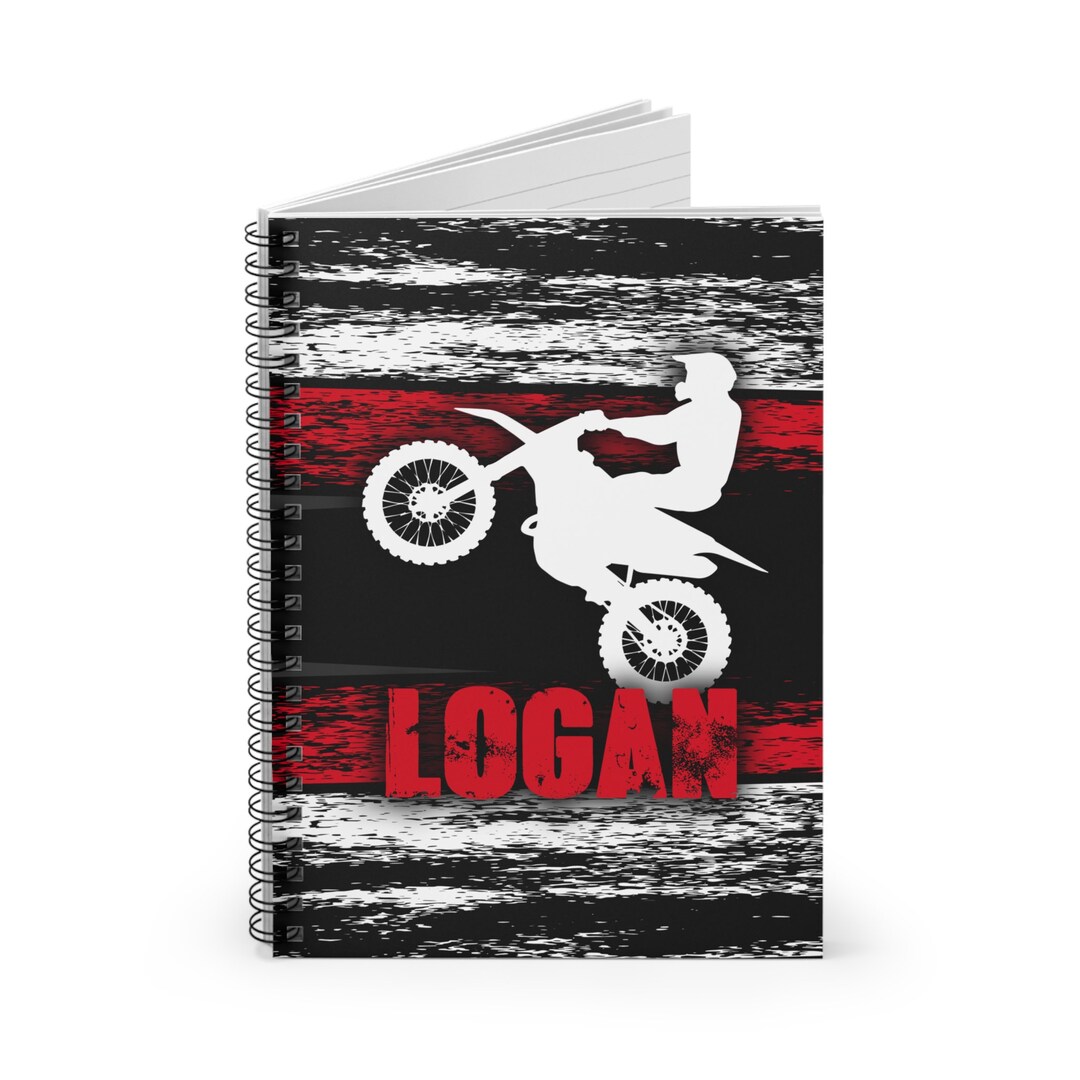 Dirt Bike Notebook Personalized, Dirt Bike Gifts for Boys, Dirt Bike