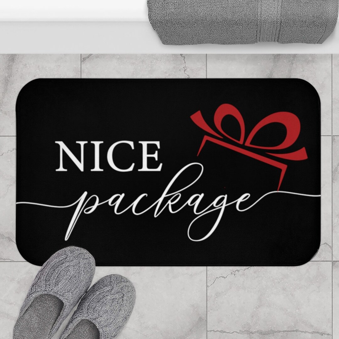 Christmas Bath Mat, Funny Bath Mat, Christmas Bathroom Decor, Bathroom