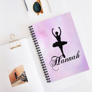 Dance Gift for Girls, Dance Teacher Gift, Personalized Notebook for Kids, Custom Notebook, Ballet Journal, Ballet Gift, Dance Recital Gift