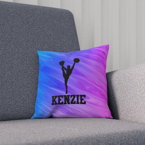 Cheer Pillow Personalized, Cheer Gift for Girls, Team Gifts, Custom Name Pillow, Cheer Coach Gift, Cheerleader Room Decor, Competition Gift