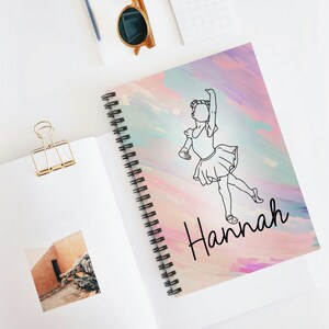 Dance Gift for Girls, Dance Teacher Gift, Personalized Notebook for Kids, Custom Notebook, Ballet Journal, Ballet Gift, Dance Recital Gift