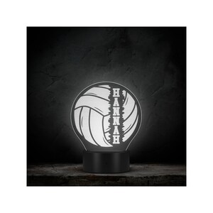 Personalized LED Volleyball Night Light, Volleyball Gift for Girls, Volleyball Light, Gift for Volleyball player, Volleyball Room Decor for