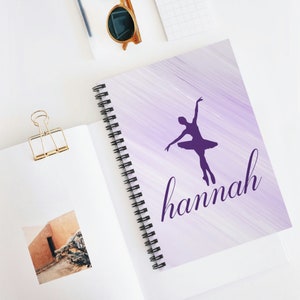 Dance Gift for Girls, Dance Teacher Gift, Personalized Notebook for Kids, Custom Notebook, Ballet Journal, Ballet Gift, Dance Recital Gift