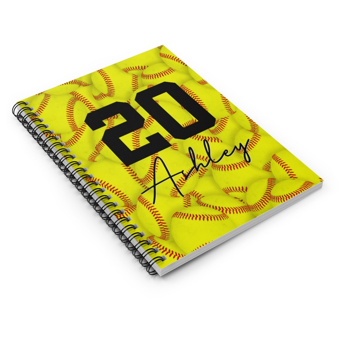 Softball Notebook, Personalized Notebook for Kids, Softball Gift for ...