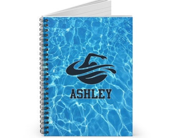 Swimmer Gifts for Boys, Swimmer Gifts for Girls, Swimmer with Name, Swim Accessories, Custom Notebook, Swim Club, Swim Team Gifts