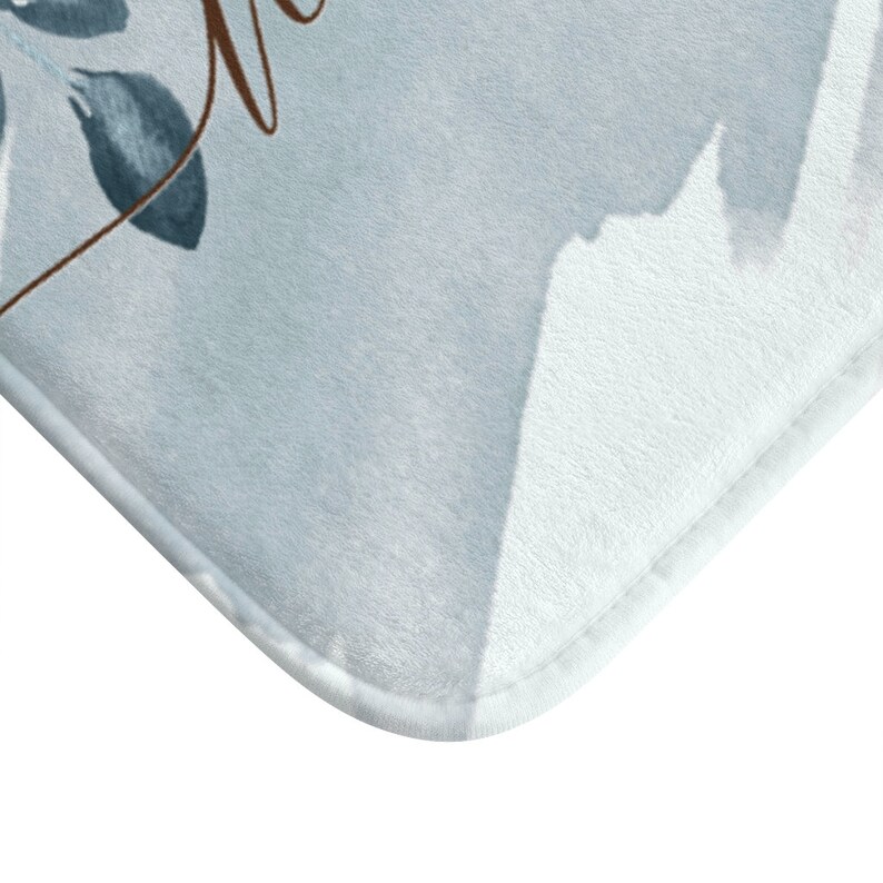 Hello Fall Bath Mat Fall Decor Bath Rug Floral Bath Mat - Etsy