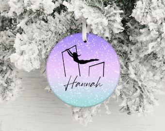 Gymnastics Ornaments Personalized, Gymnastics Gifts for Girls, Christmas Ornaments for Teens, Stocking Stuffer for Daughter, Gymnast Gift
