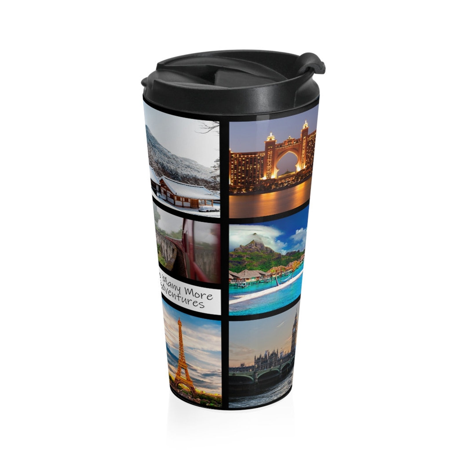 Personalized Photo Travel Mug Twelve Photo Travel Mug Custom Etsy