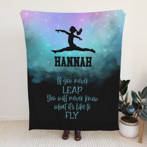 女の子への体操ギフト、パーソナライズギフト、体操ルームの装飾、体操用ブランケット、体操用装飾、娘へのクリスマスプレゼント