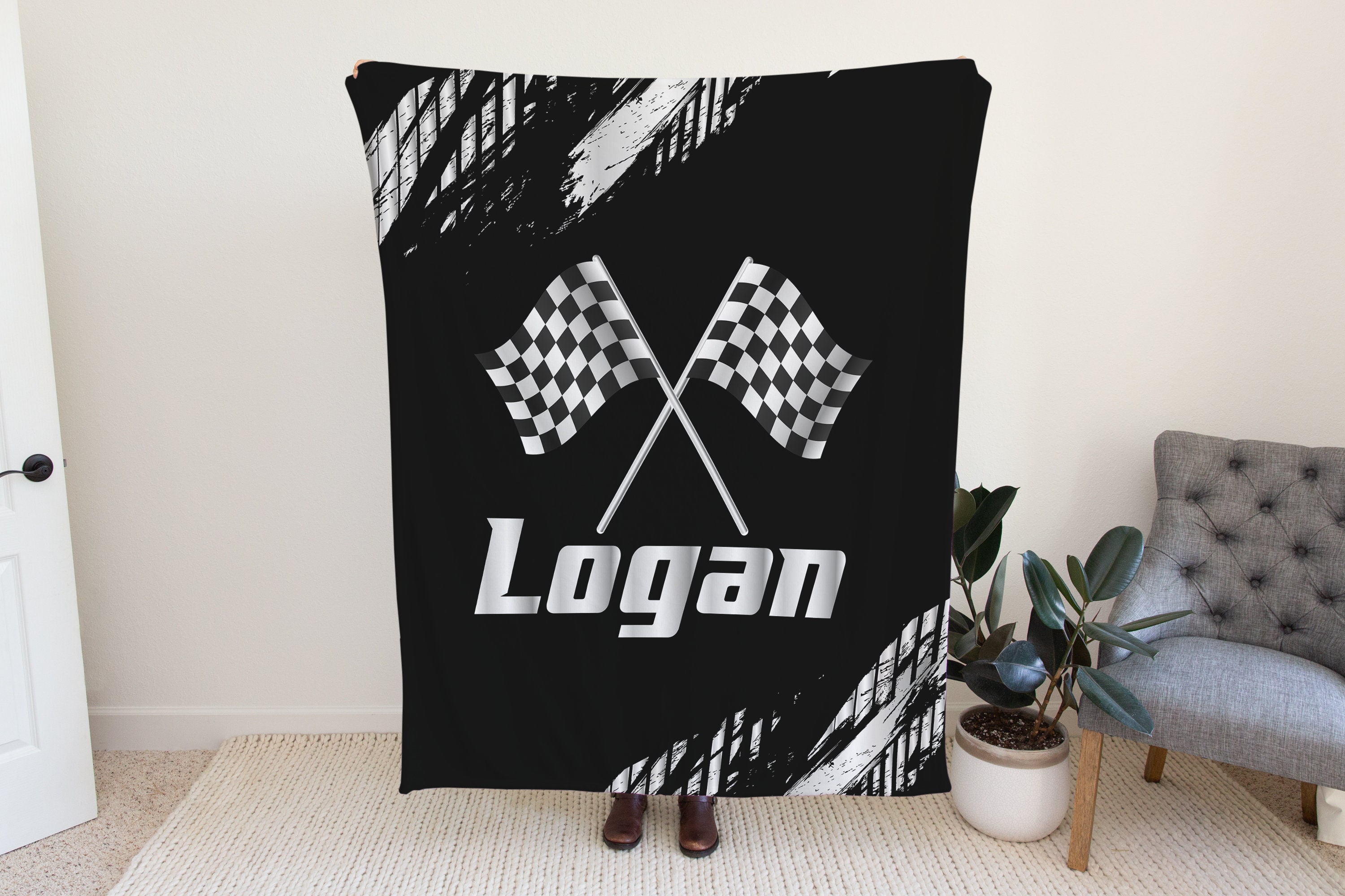 Racing Flag Blanket Etsy
