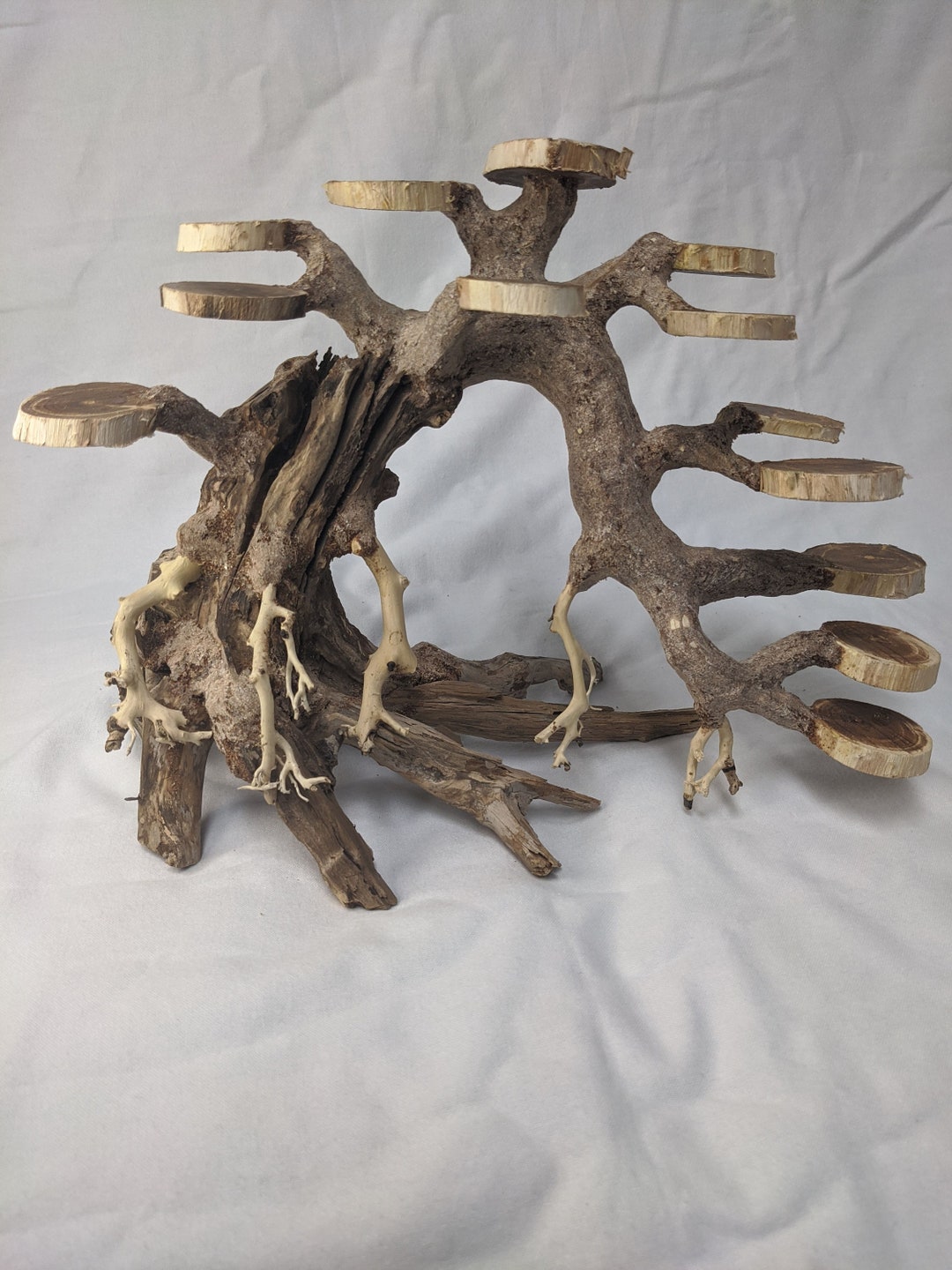 Bonsai Driftwood Aquarium Tree 10 Inch Height 14 Inch Length Natural Etsy