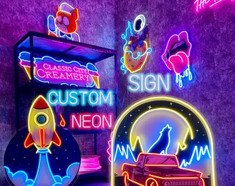 Custom LED Light Signs - Personalized LED Wall Decor Unique Light Up Designs for Home & Business Customizable LED Art Ideal for Any Occasion