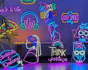 Custom LED Signs for Any Occasion - Personalized Light Up Signs, Unique LED Wall Art, Customizable Neon Lights, Perfect for Home or Business