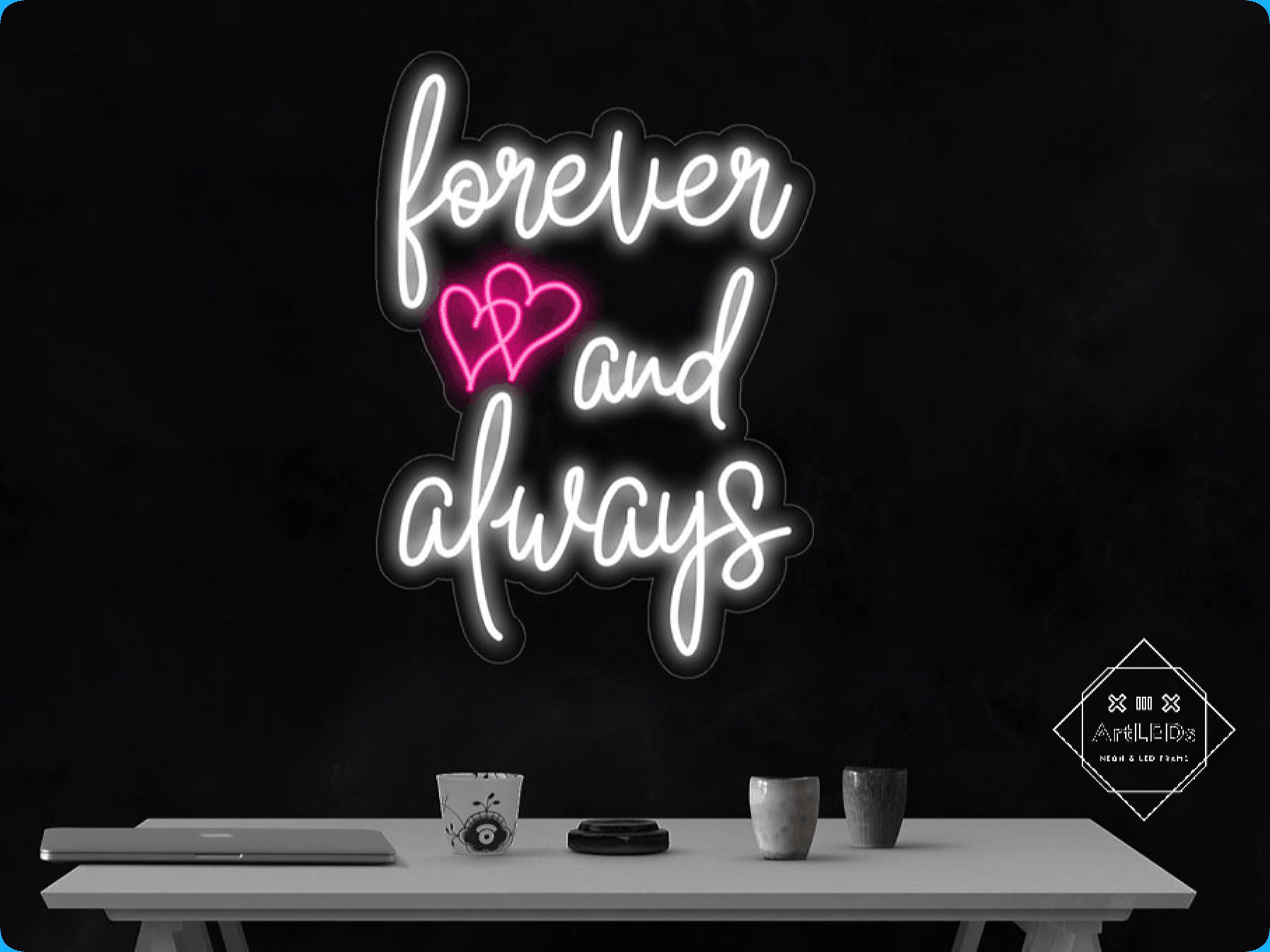 Forever and always 30x21in. Neon Sign Aesthetic TikTok Room | Etsy