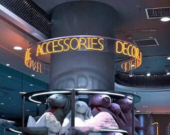 LED Neon Chandelier Glow Ring – Ambient Spa Yoga Lighting for Studios, Lounges & Wellness Design Custom Colors/Sizes