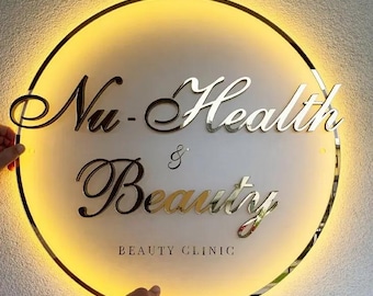 Custom Acrylic Backlit Sign - Personalized LED Light Up Sign, Modern Acrylic Wall Decor, Customizable Light Sign for Home & Business