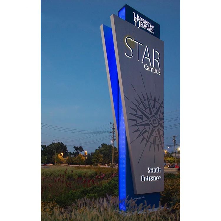 Custom Office Monument Sign Corporate Pylon Sign for Business Park Tech ...