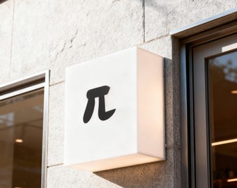 LED Cube Light Box Sign for Creative Studios and Design Agencies Minimal Custom Branding Sign for Indoor Outdoor Wall or Window Display