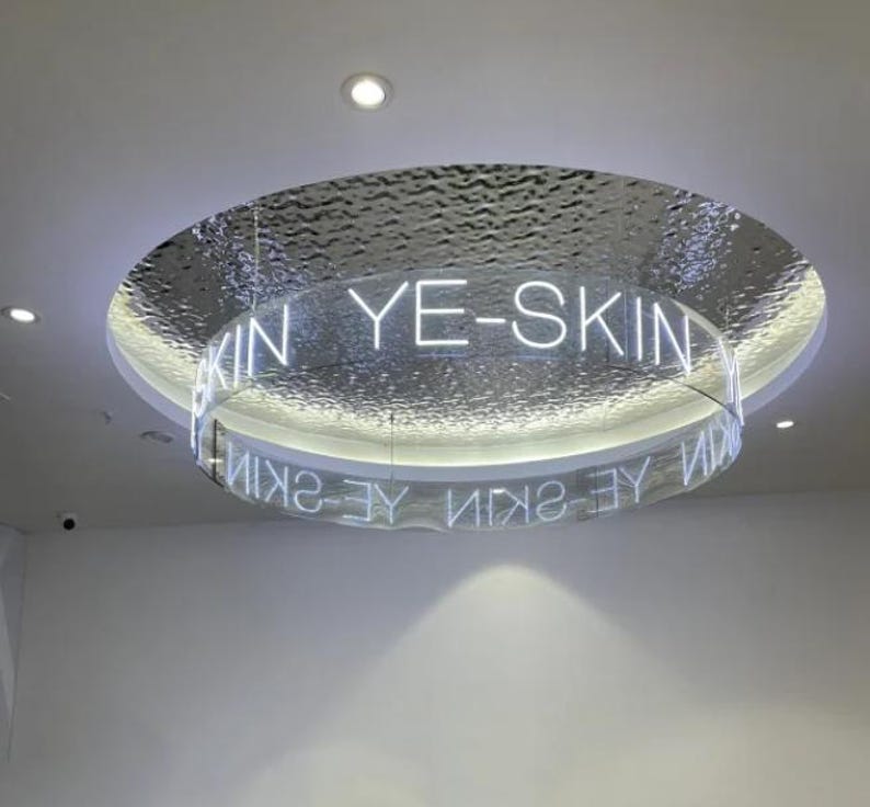 LED Neon Chandelier Club Ceiling Light DJ Booth Lighting Glowing Ring ...