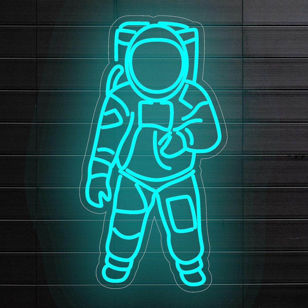Space Suit 21.5x11.5in. Neon Sign Aesthetic Tiktok Room - Etsy