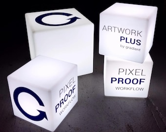 LED Cube Light Box Sign for Coffee Shops and Cafes Modern Acrylic Signage with LED Glow for Boba Shops Espresso Bars and Minimal Decor