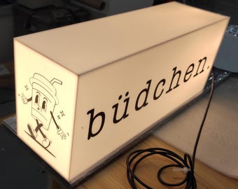 LED Cube Light Box Sign for Bars and Night Lounges Indoor Outdoor Wall Sign for Cocktail Bar Lounge Entryway or Moody Backlit Decor Display