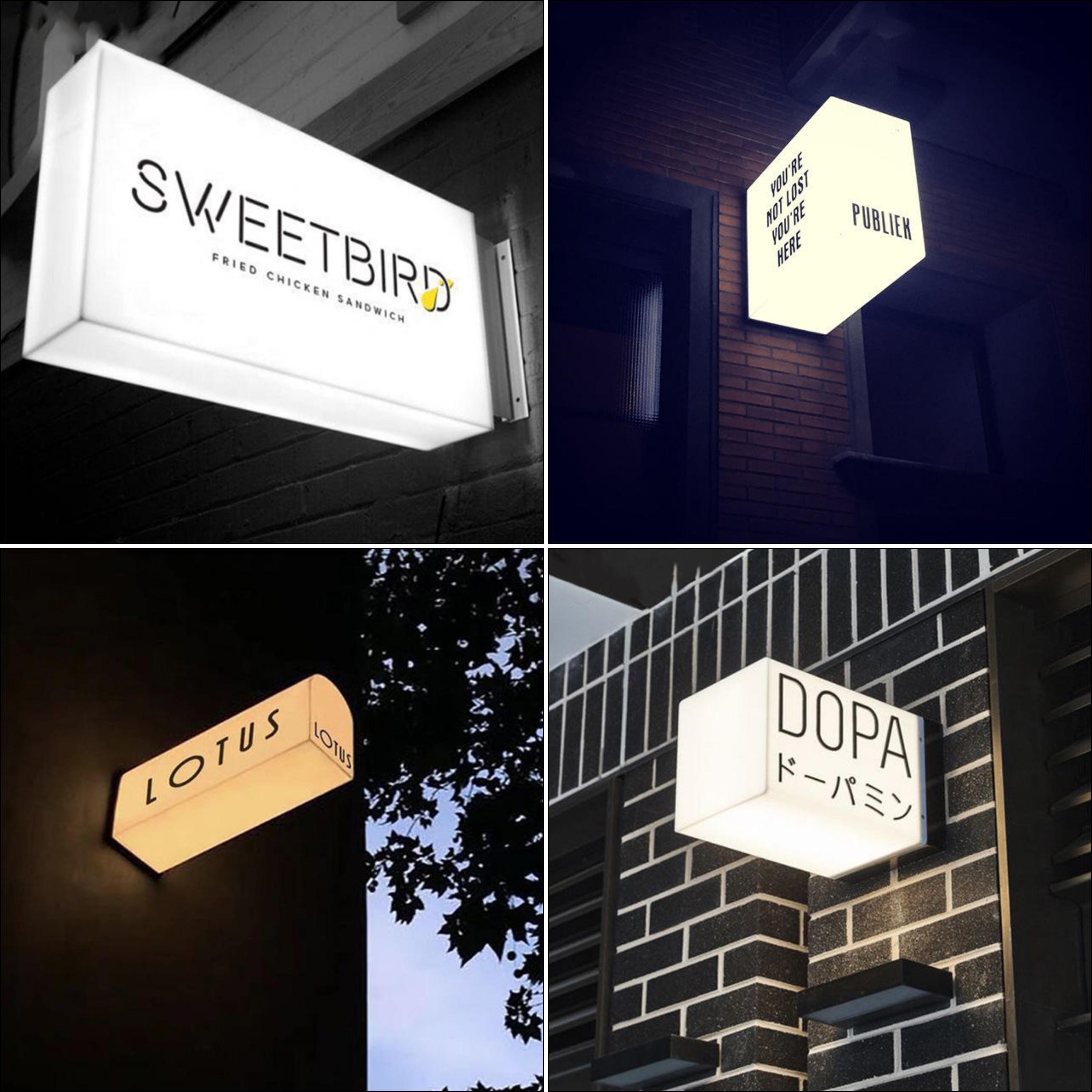 LED Cube Light Box Sign for Hair Salons and Barber Shops Custom Logo ...
