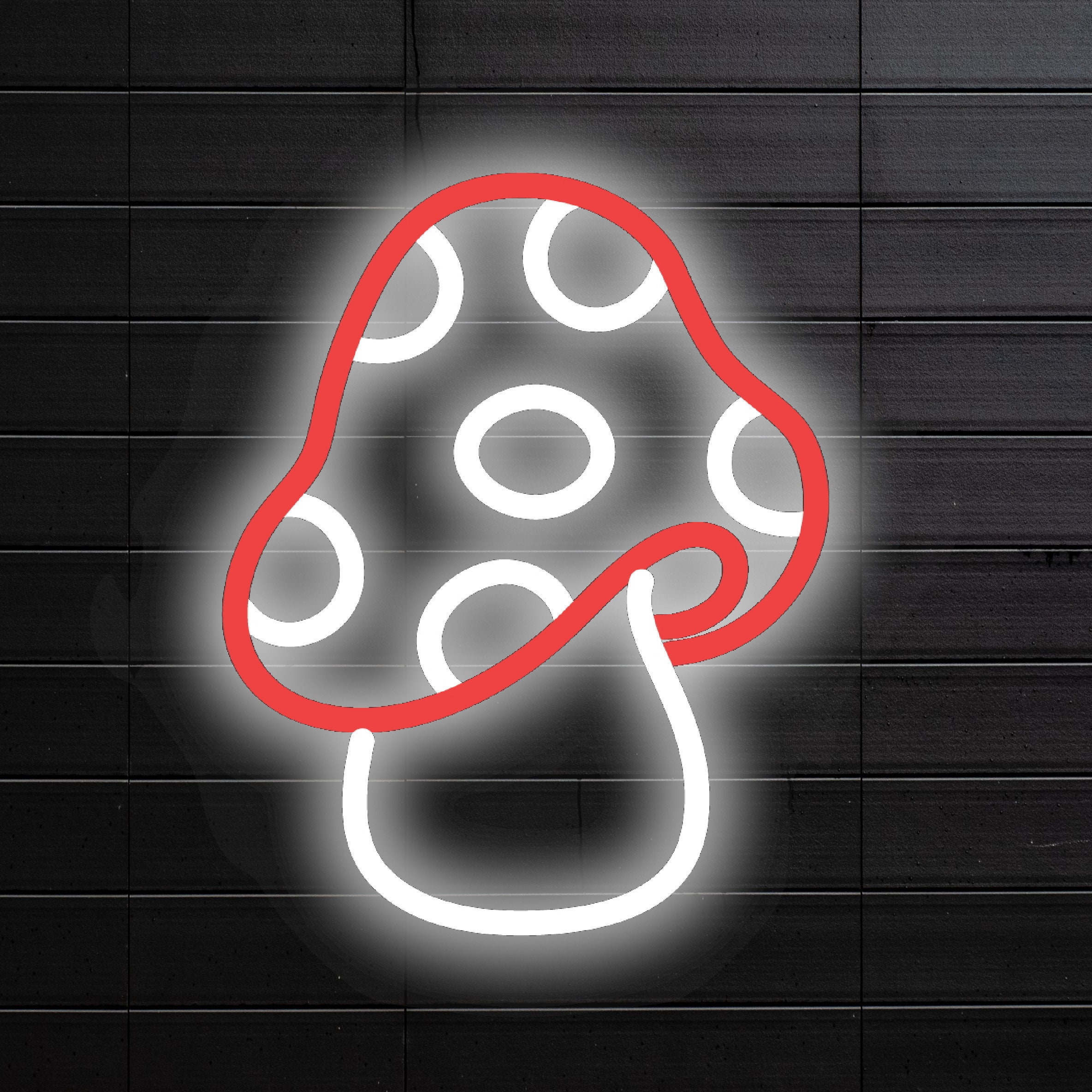 Mushroom Shrooms 14x11.5in. Neon Sign Aesthetic Tiktok Room Handmade