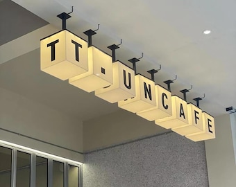 LED Cube Light Box Sign for Hair Salons and Barber Shops Custom Logo Signage for Modern Studios and Sharp Storefront Branding