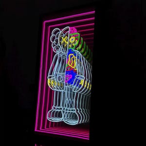 Infinity Glow Wall Art Custom LED Sign Personalized Name Bright Decor Unique Home Display Modern Illuminated Accent