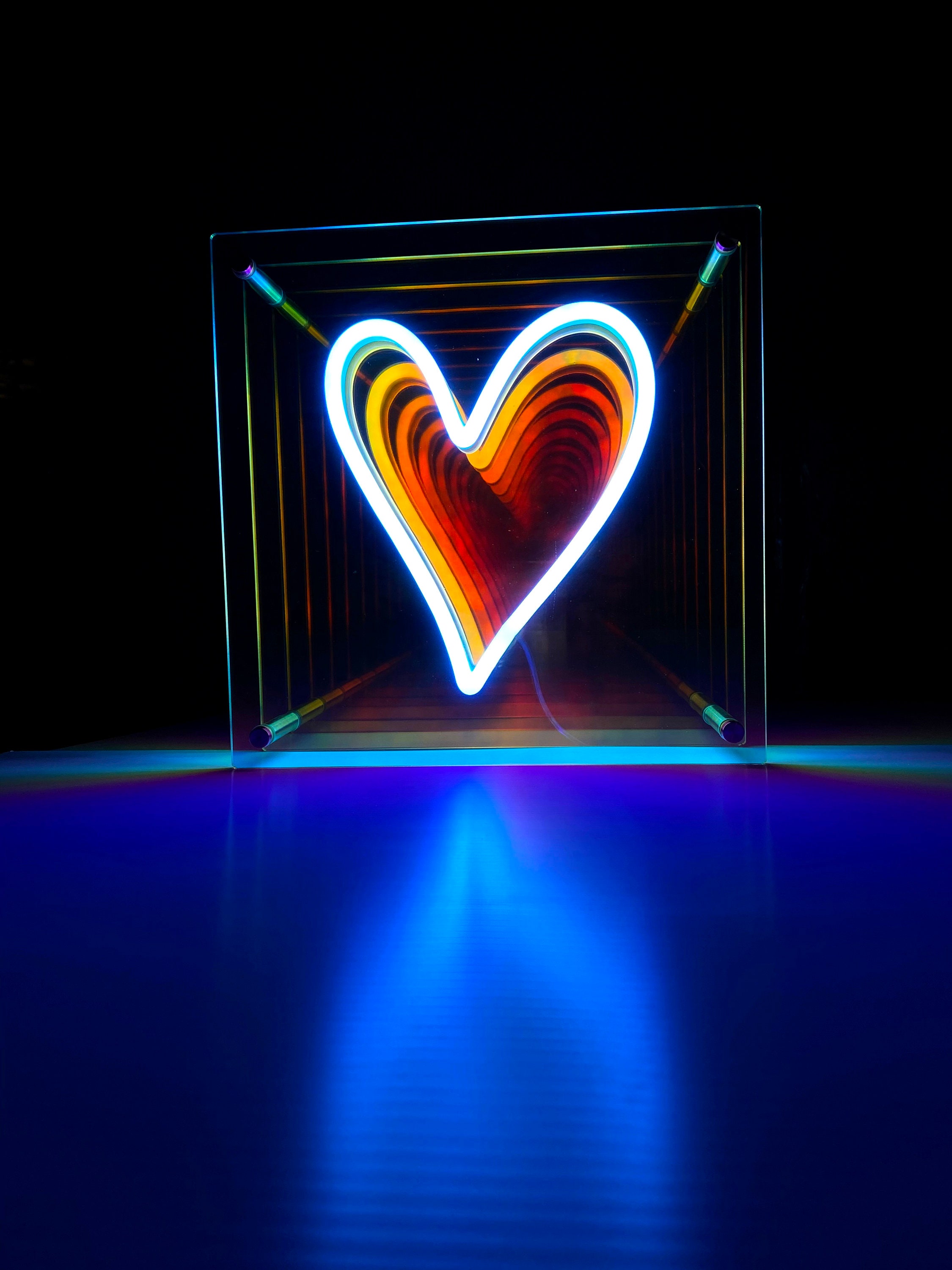 Rainbow Infinity Heart Neon Sign 12x12x4in. Tabletop | Etsy