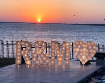 Personalized LED Marquee Letter Sign Wedding Stunning Decor Unique Light Art Custom Name Sign Beautiful Event Backdrop Bridal Style Display