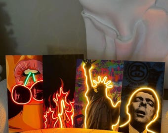 Custom Neon LED Signs with Your Artwork - Personalized Light Up Signs, Custom Neon Art, Unique LED Wall Decor, Custom Artwork Signs
