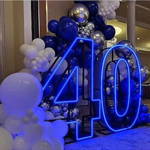 Birthday Marquee Letter Sign – Custom LED Light-Up Numbers or Initials for Party Decor, Milestone Events & Celebration Backdrops