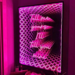 Custom Infinity Glow Sign LED Light Wall Art Unique Home Decor Personalized Design Bright Illumination for Any Space