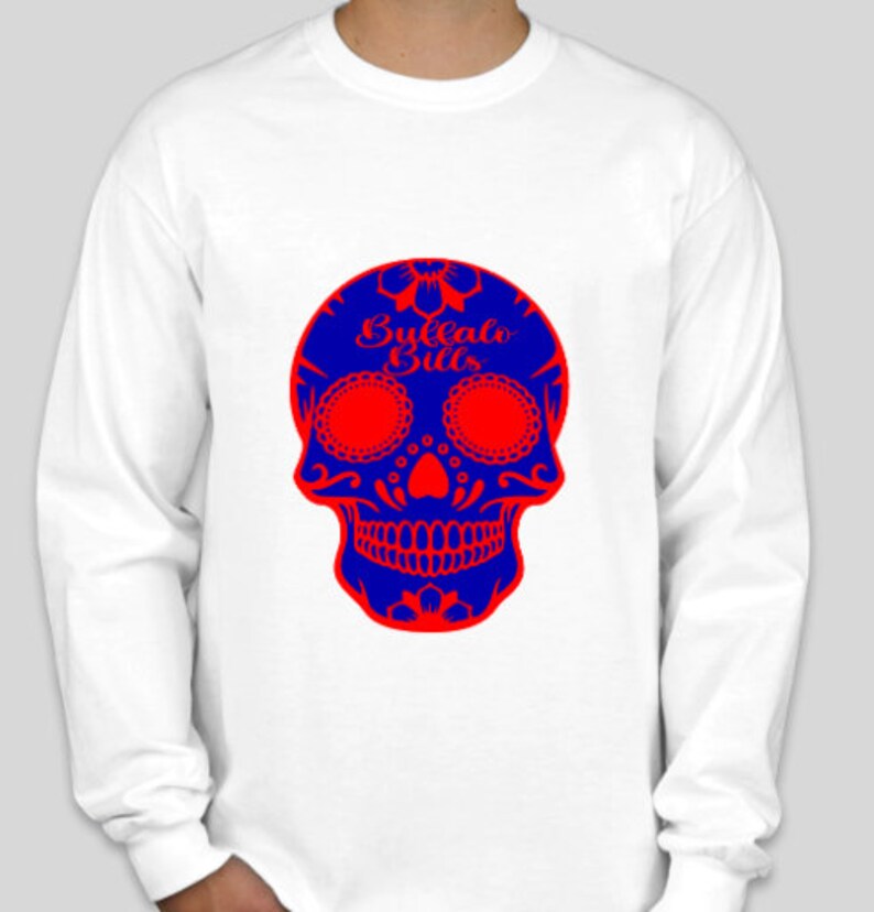 Buffalo Bills sugar skull SVG PNG and JPG | Etsy