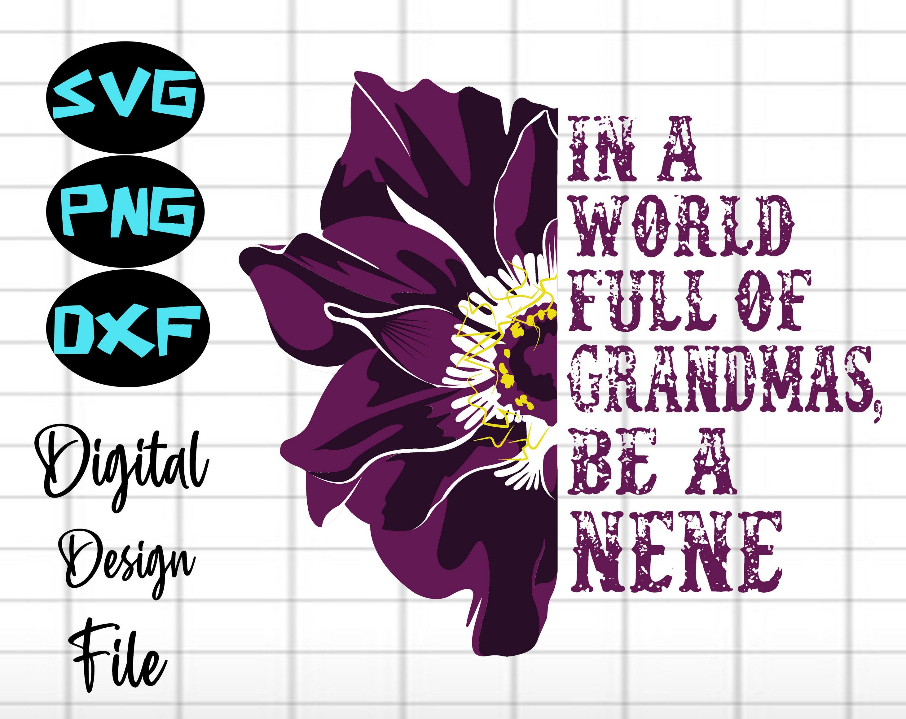 In a world full of grandmas be a nene svg Mom Sunflower SVG | Etsy