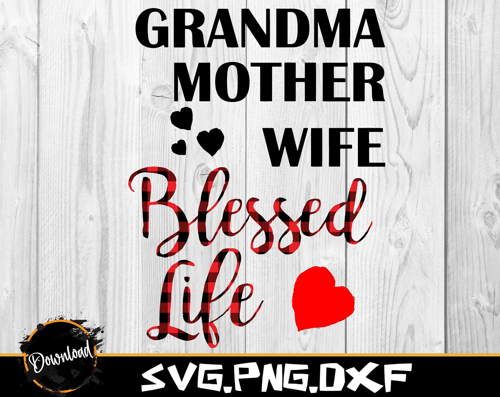 Download Grandma mother wife blessed life SVG DXF PNG Clipart | Etsy