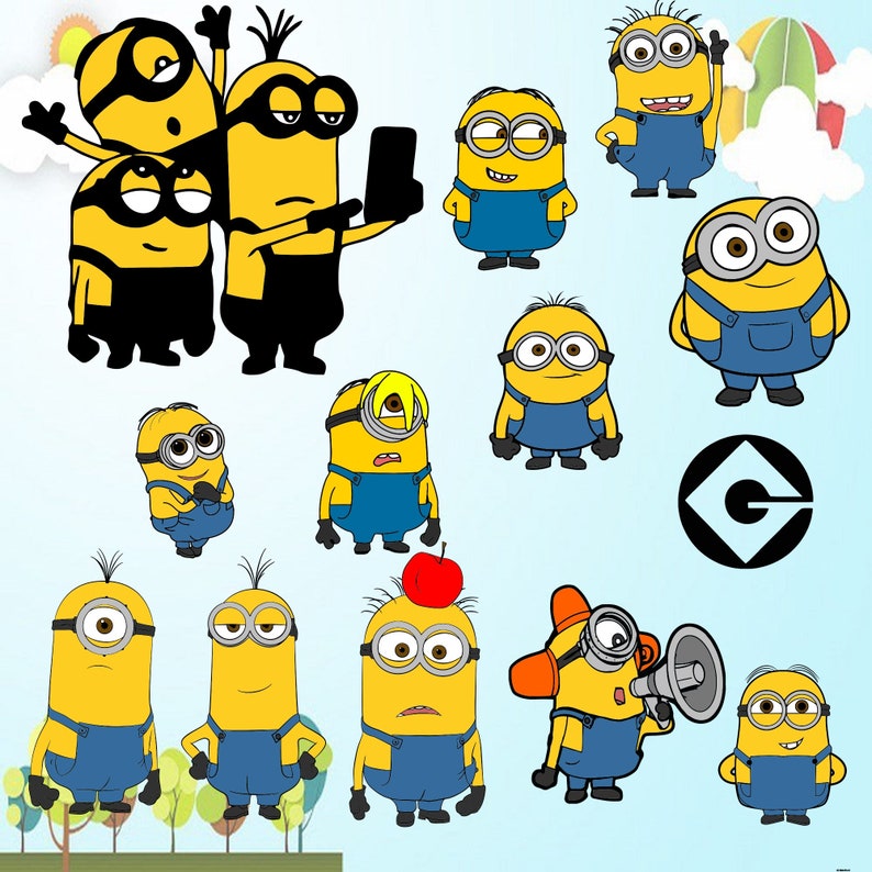 Download Minions SVG DXF PNG Clipart Cricut | Etsy