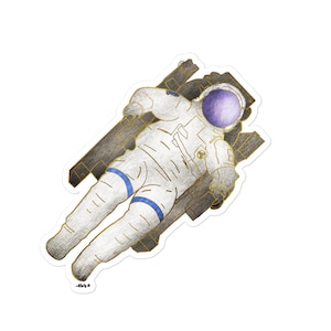 Schwimmender Astronauten Aufkleber